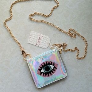OMG Accessories Iridescent Crossbody with Eye